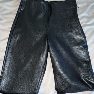 Selling this small black fake leather Zara pants